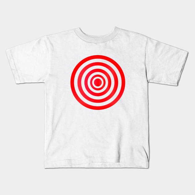 Target. Purpose. Red and white circles. Kids T-Shirt by EvgeniiV